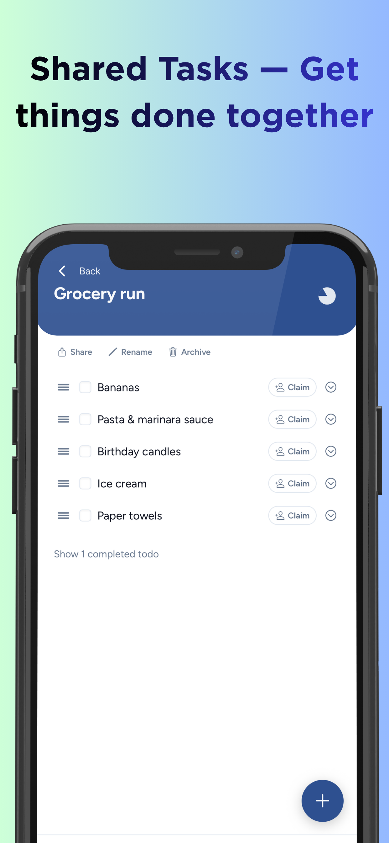 Shared Tasks — Get things done together